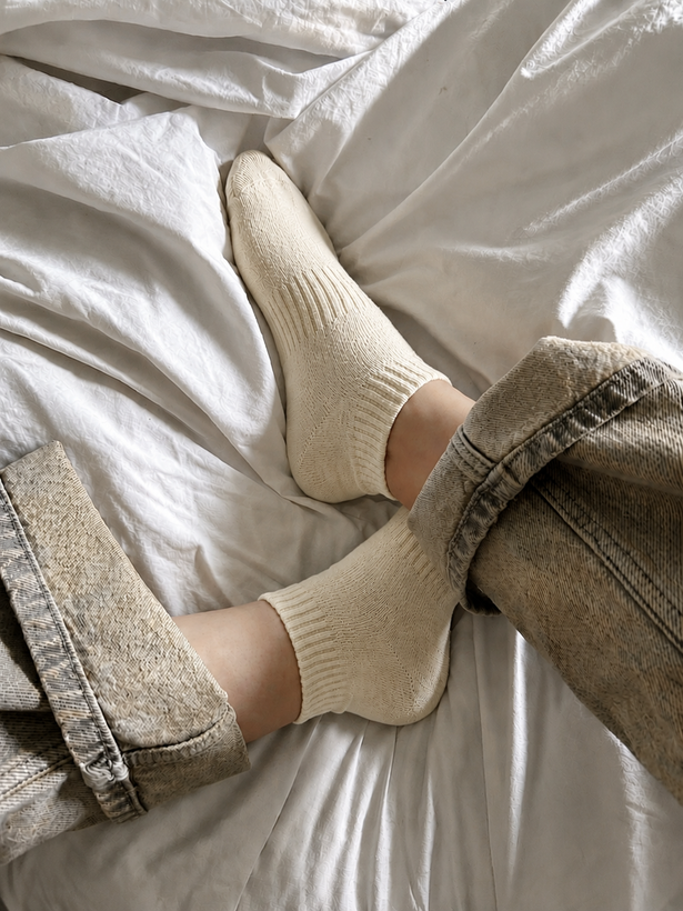 استایل جوراب مچی زنانه کرم